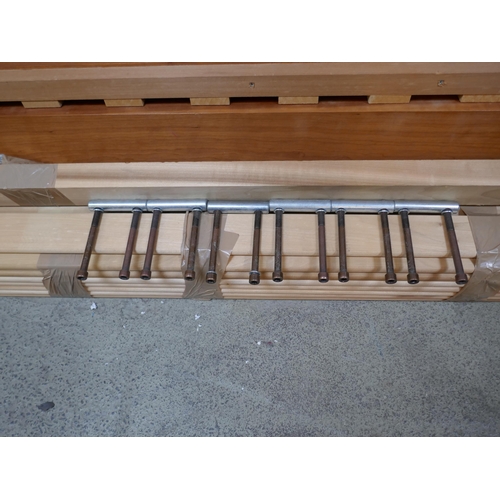 1619 - A cherry wood kingsize bed frame