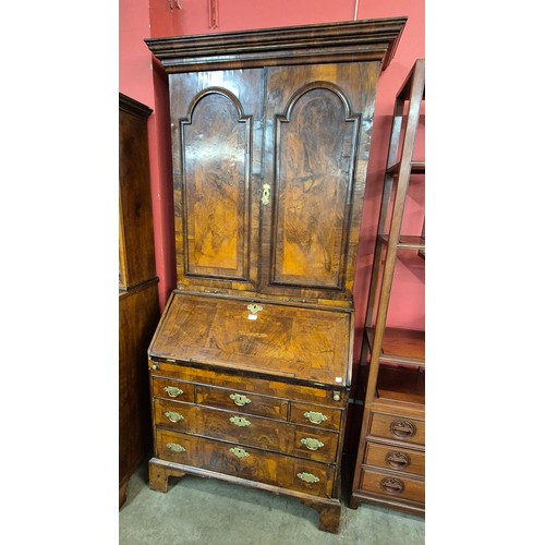 103 - A George I walnut bureau bookcase