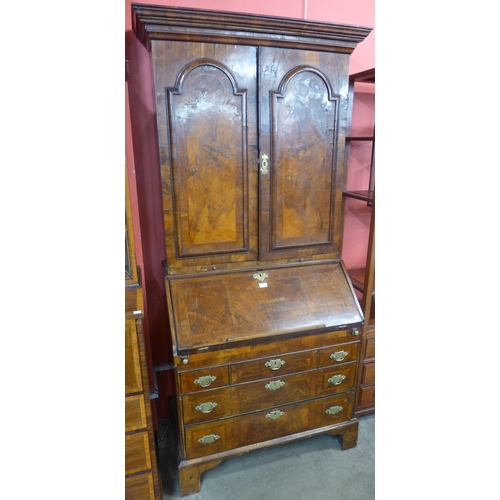 103 - A George I walnut bureau bookcase