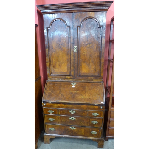 103 - A George I walnut bureau bookcase