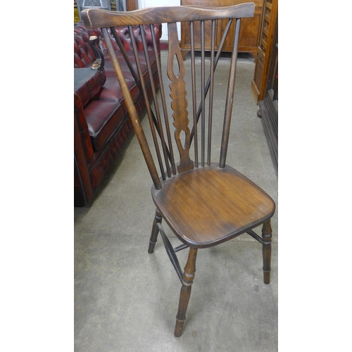 117 - A set of four American mahogany dining chairs