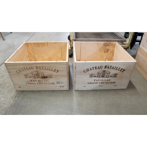 201 - Two pine wine crates