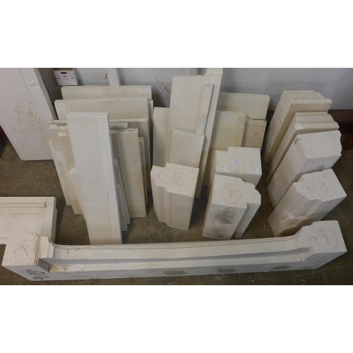 226 - A marble effect stone fire surround