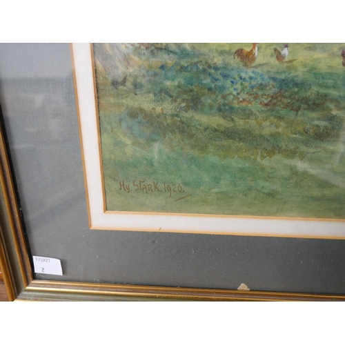 276 - Two early 20th Century English School watercolours, landscapes, framed