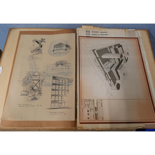 281 - A folio of architectural drawings (19th Century to 1960's)