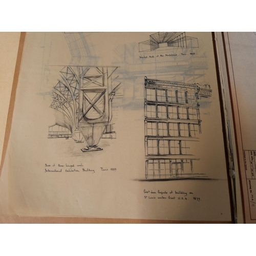 281 - A folio of architectural drawings (19th Century to 1960's)