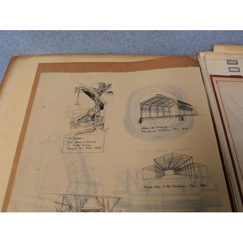 281 - A folio of architectural drawings (19th Century to 1960's)