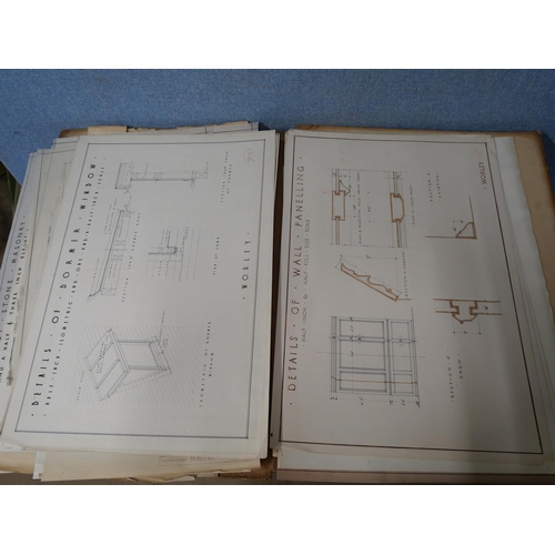 281 - A folio of architectural drawings (19th Century to 1960's)