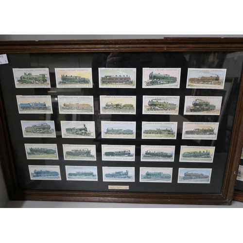 292 - Assorted framed cigarette cards and advertising prints