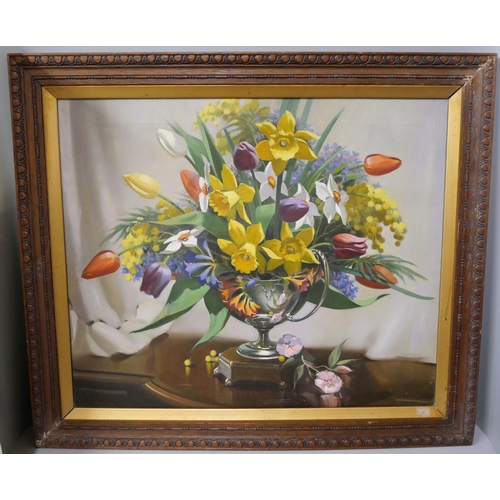 293 - Two English School still life's, watercolour and oil on canvas, framed