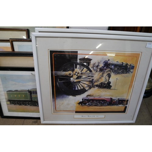 304 - Assorted locomotive prints