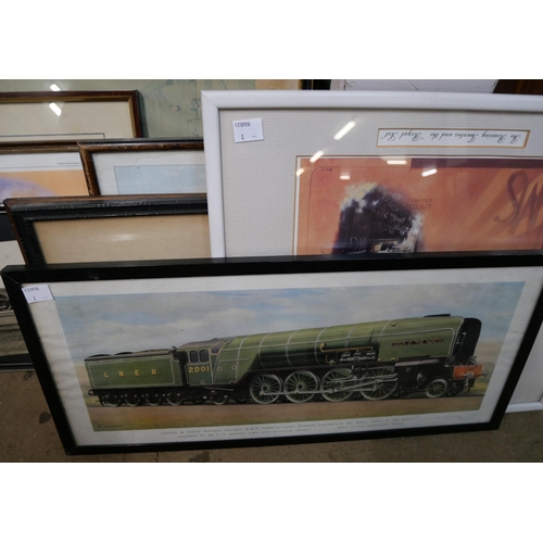 304 - Assorted locomotive prints