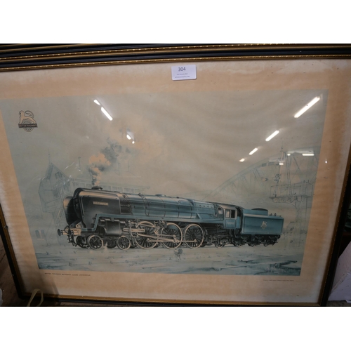 304 - Assorted locomotive prints