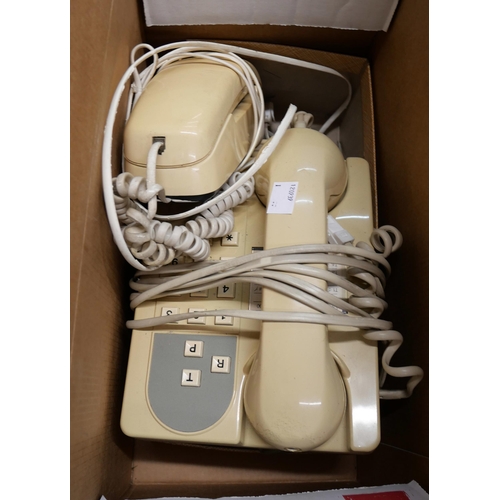 312 - A collection of vintage telephones and parts