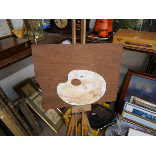 322 - An artists easel and oils