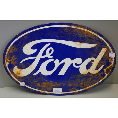 349 - An enamelled metal Ford advertising sign