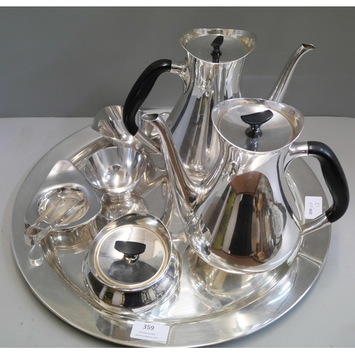 359 - A Danish Cohr silver plated coffee service