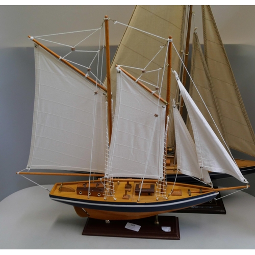 368 - Two model yachts