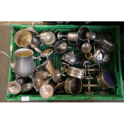 380 - A box of plated ware