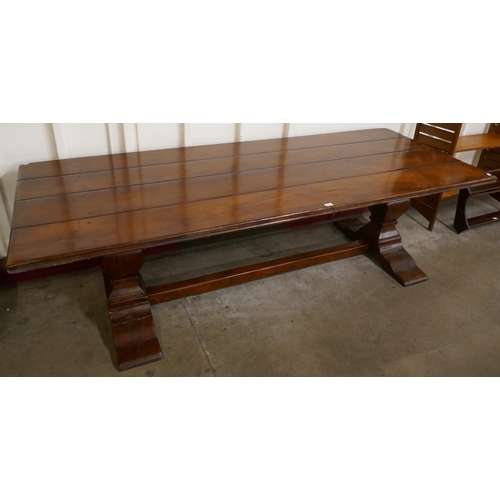 75 - A large French style hardwood refectory table