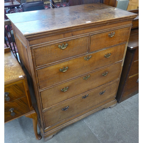 89 - A George III oak chest of drawers