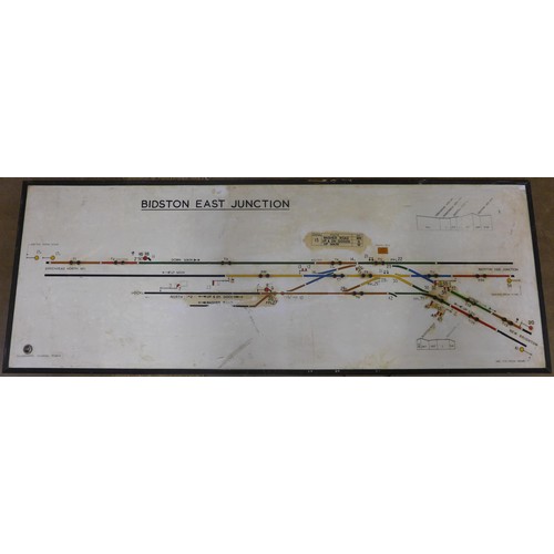 231A - A large railway signal box diagram sign taken from Bidston East Junction box on the Mersey Railway,