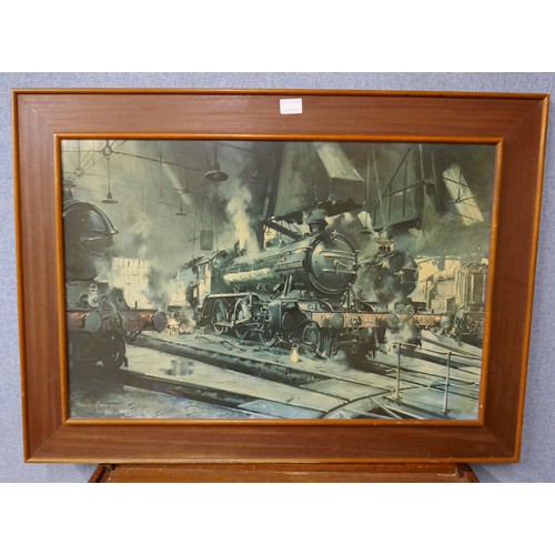 295B - A Terence Cuneo The Great Marquess locomotive print, framed