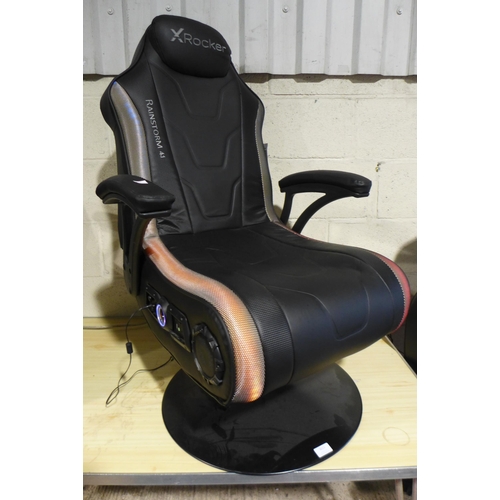 3011 - Xrocker Rainstorm Wireless RGB Gaming Chair, Original RRP £199.99 + vat      (313-63)   * This lot i... 