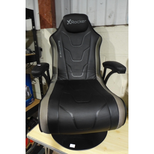 3012 - Xrocker Rainstorm Wireless RGB Gaming Chair, No Power Lead/Faulty. Original RRP £199.99 + vat       ... 