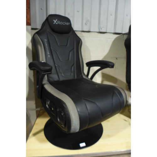 3012 - Xrocker Rainstorm Wireless RGB Gaming Chair, No Power Lead/Faulty. Original RRP £199.99 + vat       ... 