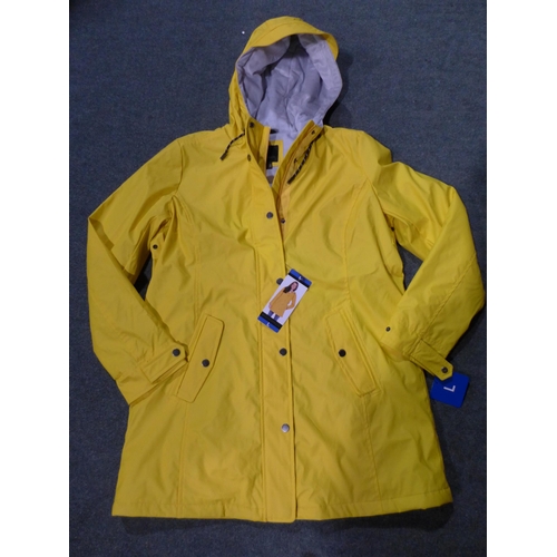 3027 - Quantity of Women's Yellow Hooded Waterproof Coats - mixed size * this lot is subject to VAT