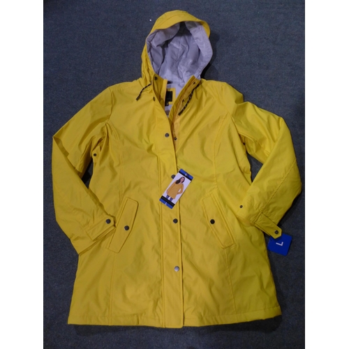 3028 - Quantity of Women's Yellow Hooded Waterproof Coats - mixed size * this lot is subject to VAT