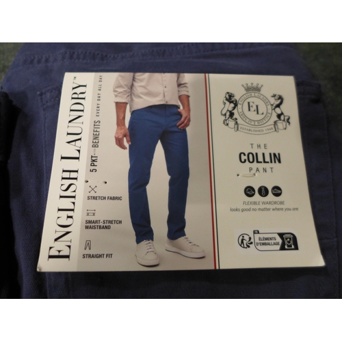 3029 - Quantity of Men's English Laundry Blue Stretch Trousers - mixed size * this lot is subject to VAT