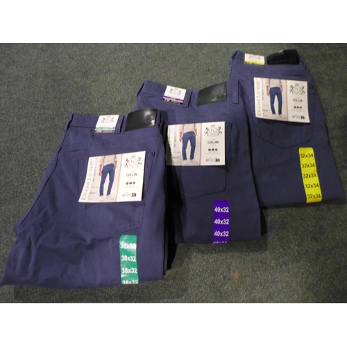 3030 - Quantity of Men's English Laundry Blue Stretch Trousers - mixed size * this lot is subject to VAT