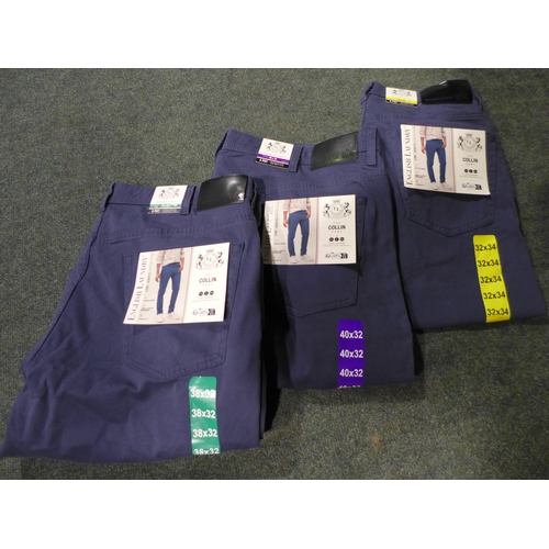 3033 - Quantity of Men's English Laundry Blue Stretch Trousers - mixed size * this lot is subject to VAT