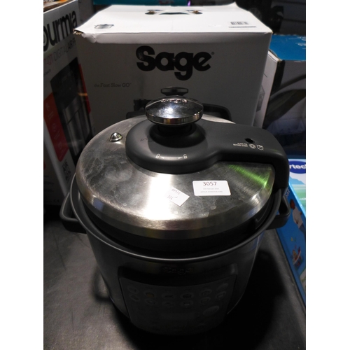 3057 - Sage 'The Fast Slow Go' Pressure Cooker, original RRP  £116.66 + vat (314-391) *This lot is subject ... 