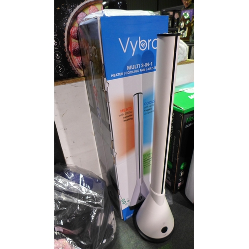 3100 - Vybra 3-In-1 White Heater, with Remote. original RRP  £119.99 + vat (314-47) *This lot is subject to... 