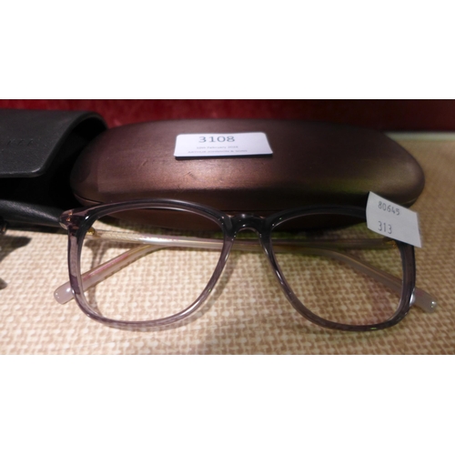 3108 - Rayban Black Plastic Glasses & Ted Baker Karina Glasses - Damaged (313-454,471)   * This lot is subj... 