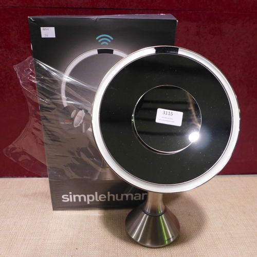 3115 - Simplehuman Sensor Mirror, original RRP  £99.99 + vat (314-64) *This lot is subject to vat