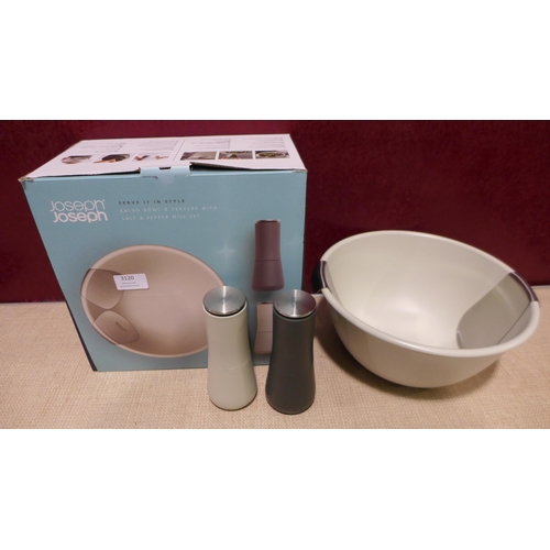 3120 - Joseph Joseph 'Serve It In Style' Salad Bowl & Mill Set (314-368) *This lot is subject to vat