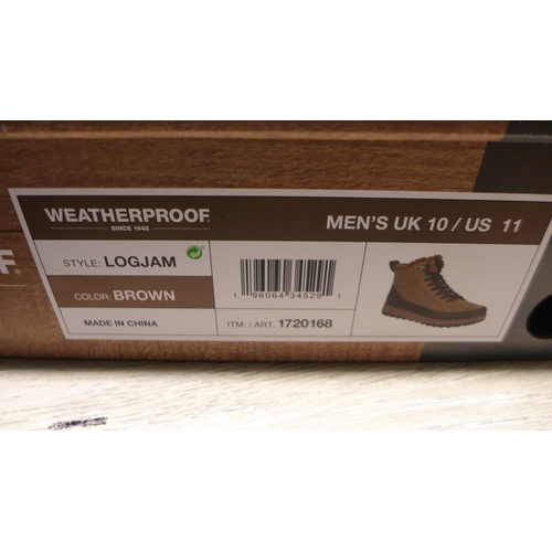 3263 - Pair of men's weatherproof brown boots - UK size 10 * this lot is subject to VAT