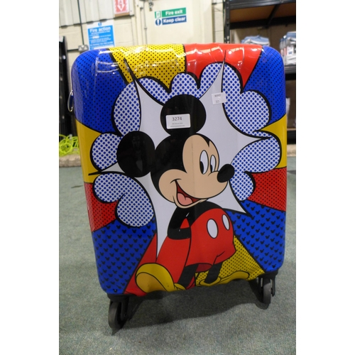 3274 - American Tourister Disney Carry On Hardside Spinner Case          (313-452)   * This lot is subject ... 