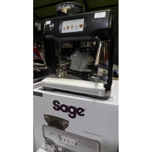 3302 - Sage Barista Black Stainless Steel Touch Pump  Coffee Machine, Original RRP £666.66 + vat   (313-470... 