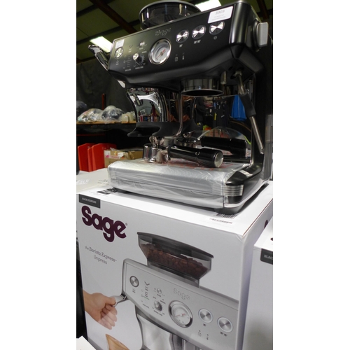 3303 - Sage Barista Express Impress Black Stainless Steel Bean To Cup Coffee Machine, Original RRP £539.99 ... 