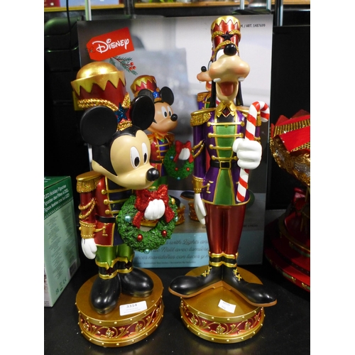 3314 - Disney NutCrackers (Mickey/Goofy) - One Damaged (314-327) *This lot is subject to vat