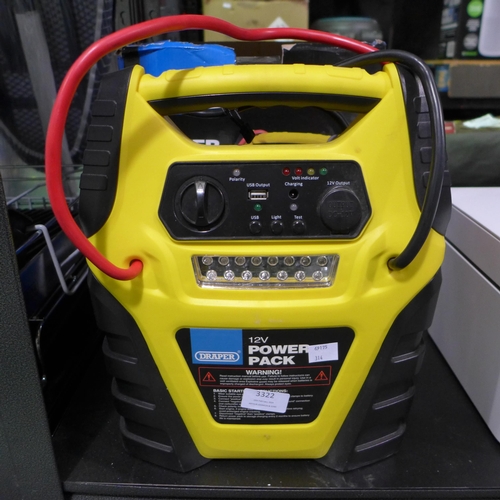 3322 - Draper Jump Starter - 900Am  (314-308) *This lot is subject to vat