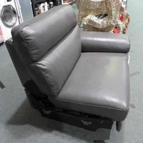 3349 - Grace Grey Leather power Recliner Corner Sofa With USB Ports, original RRP  £1499.99 + vat (314-346)... 