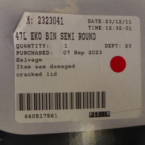 3367 - 47L Eko Semi Round Sensor Bin - Lid Requires Attention    (313-484)   * This lot is subject to vat