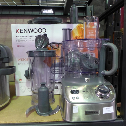 3416 - Kenwood Food Processor   All In 1 , original RRP  £109.99 + vat (314-280) *This lot is subject to va... 