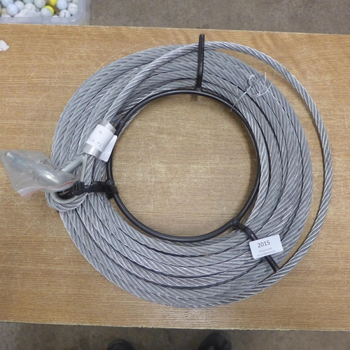 2015 - A roll of steel cable, approx. 15-20m